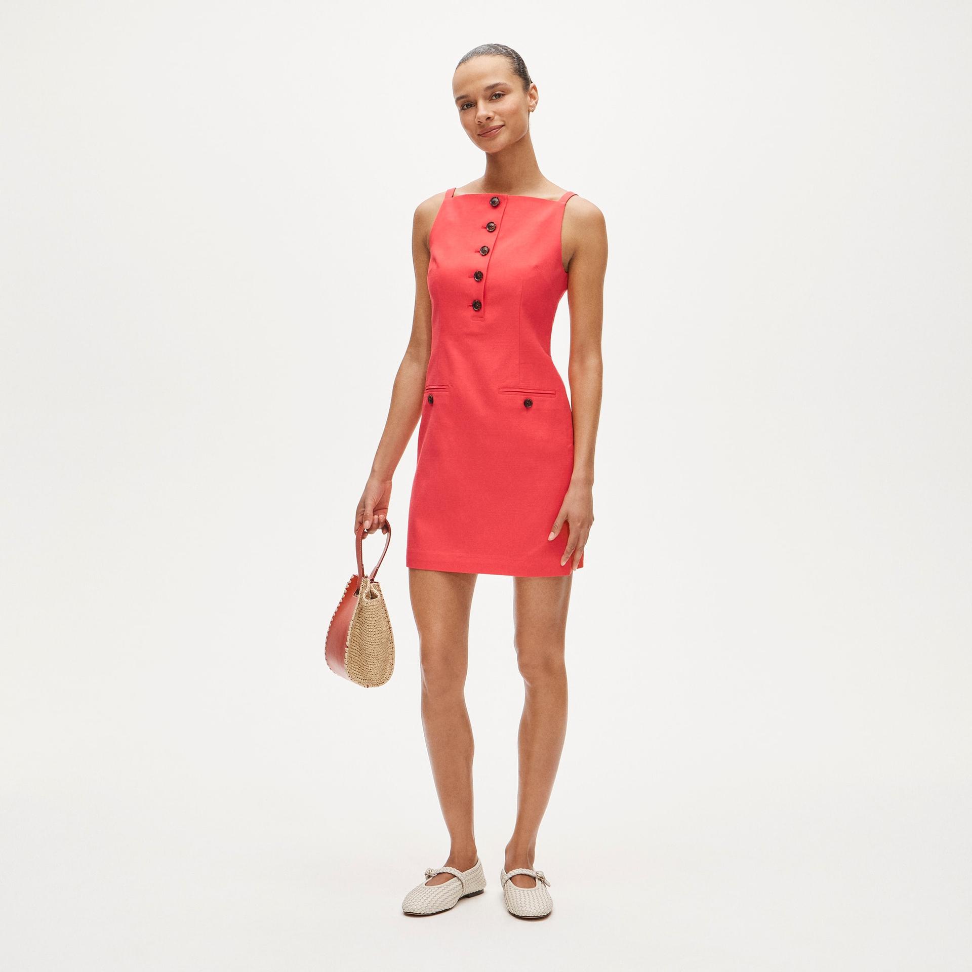 mini sheath dress in denim