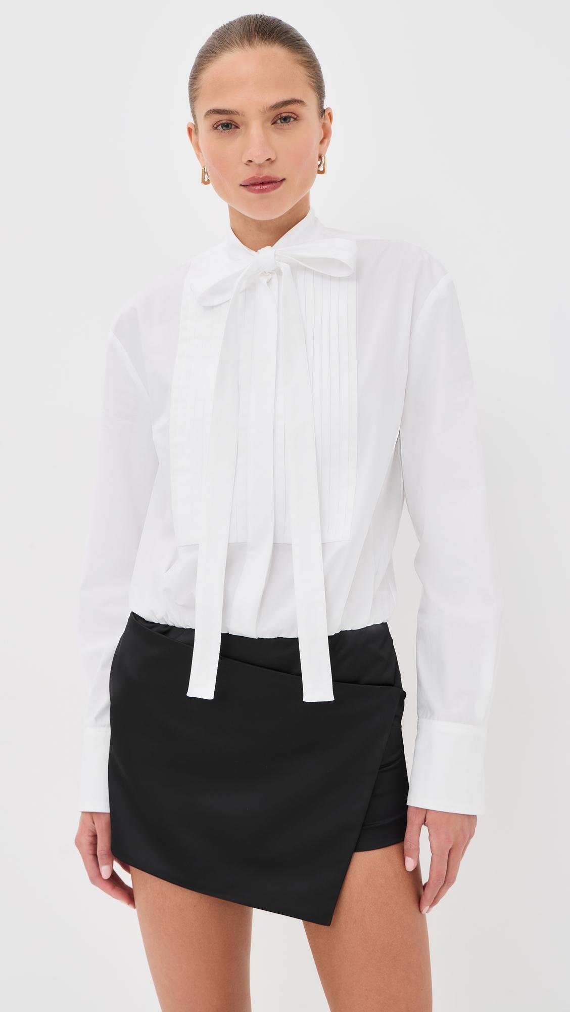 mini shirt dress with necktie