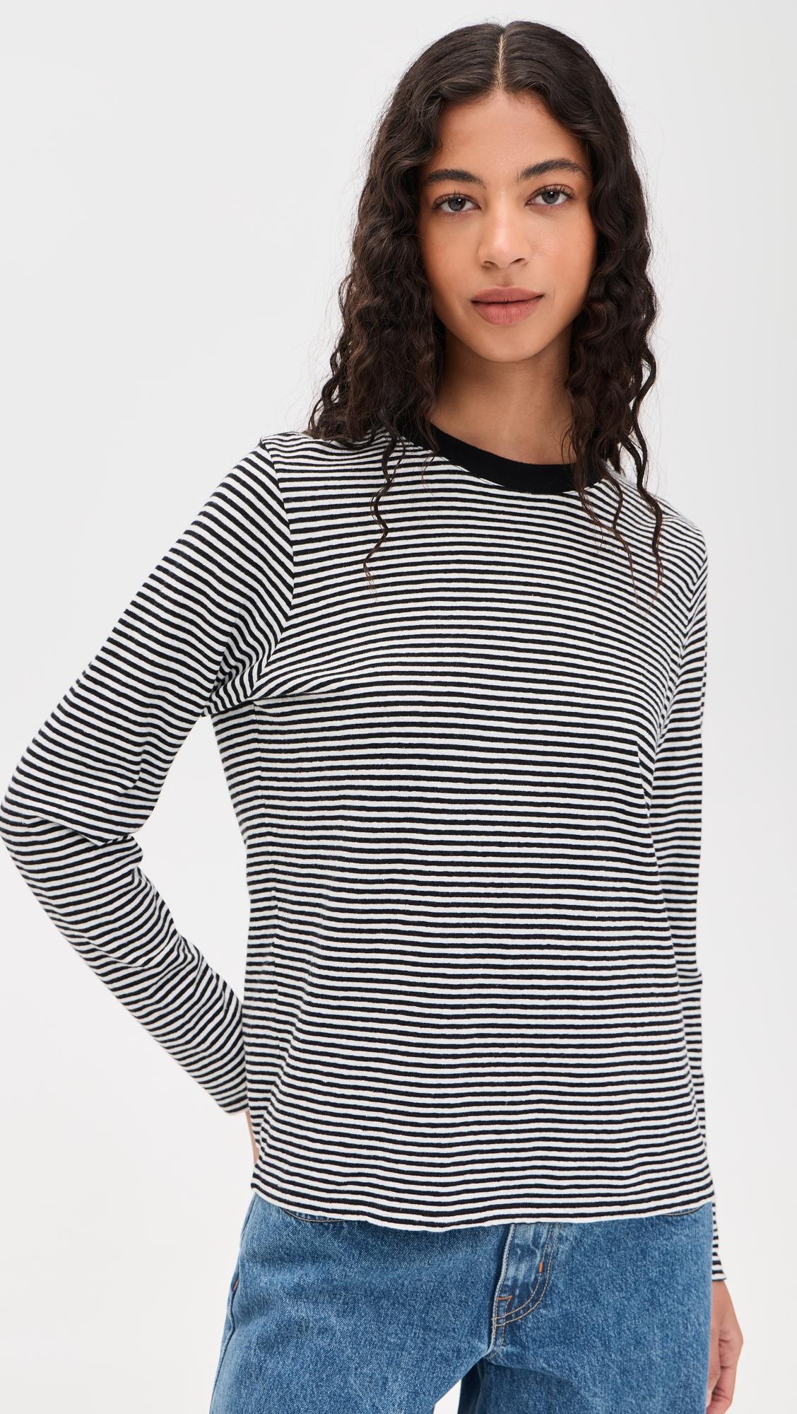mini stripe long sleeve tee