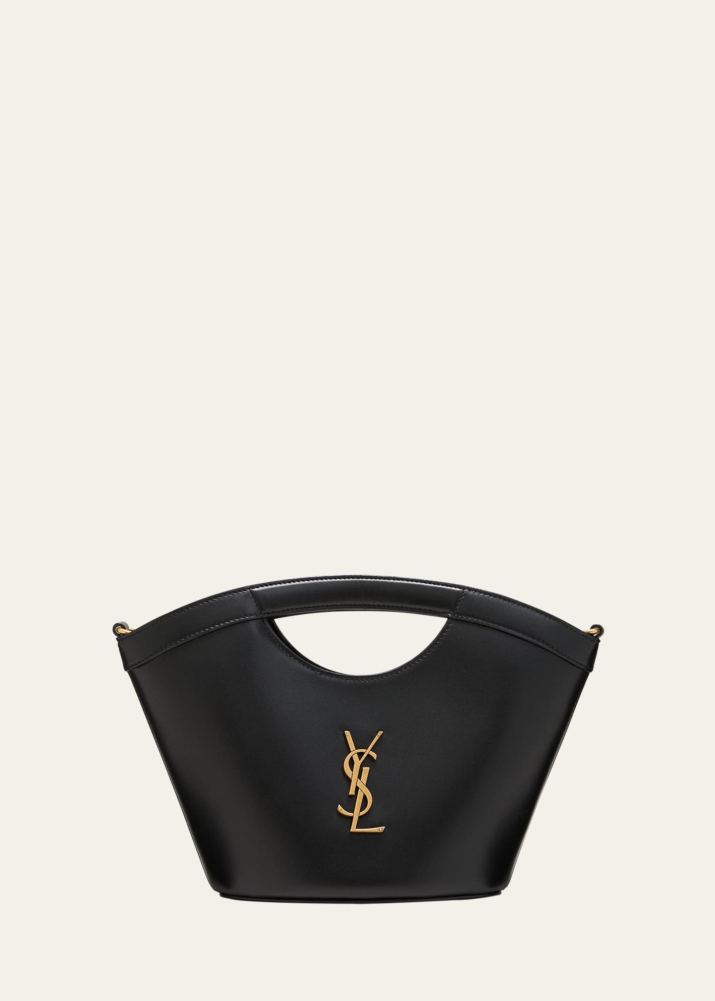 mini ysl top-handle bag in leather