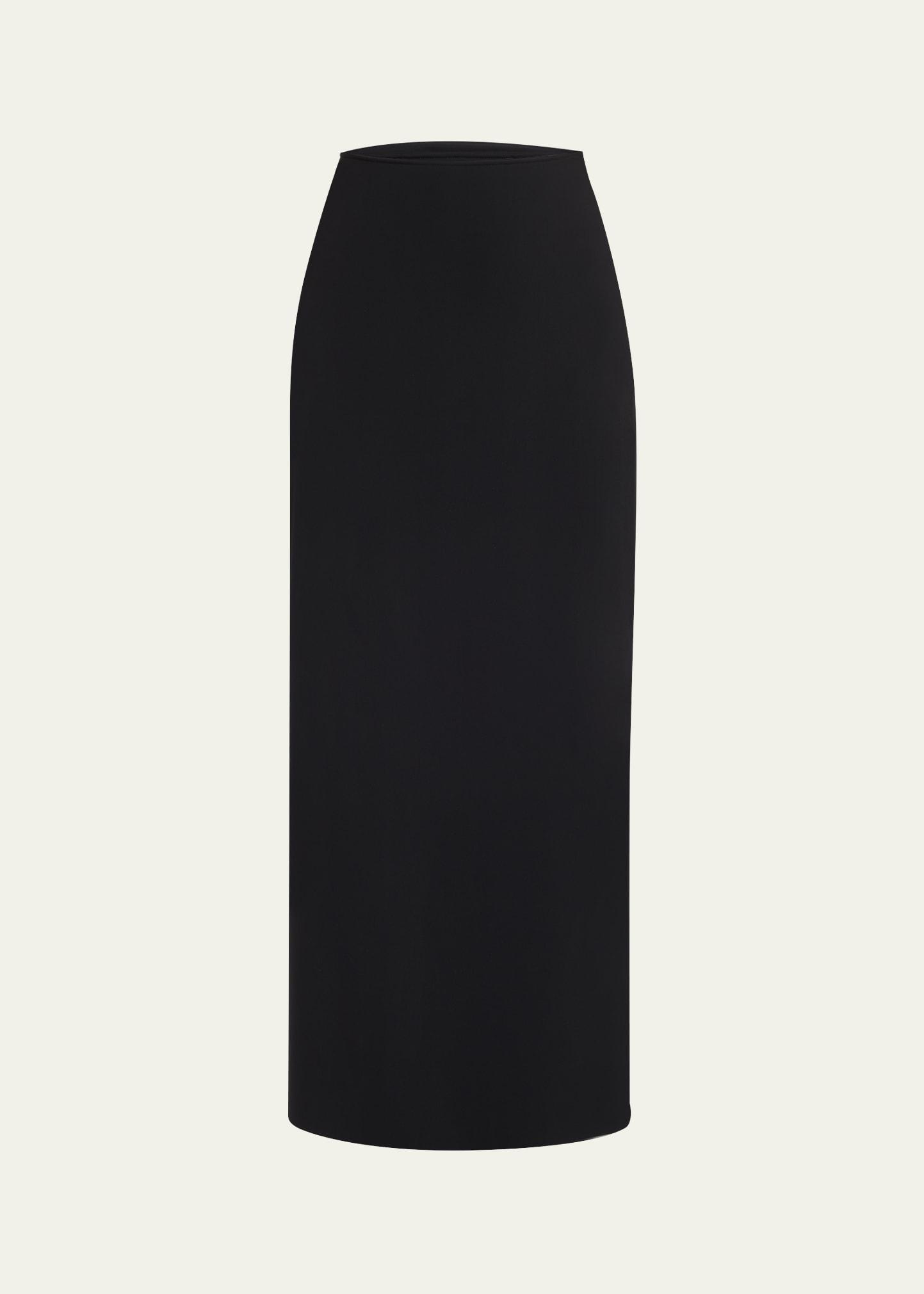 minimal high waist scuba skirt
