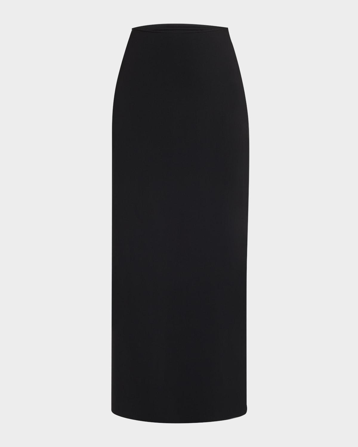 minimal high waist scuba skirt