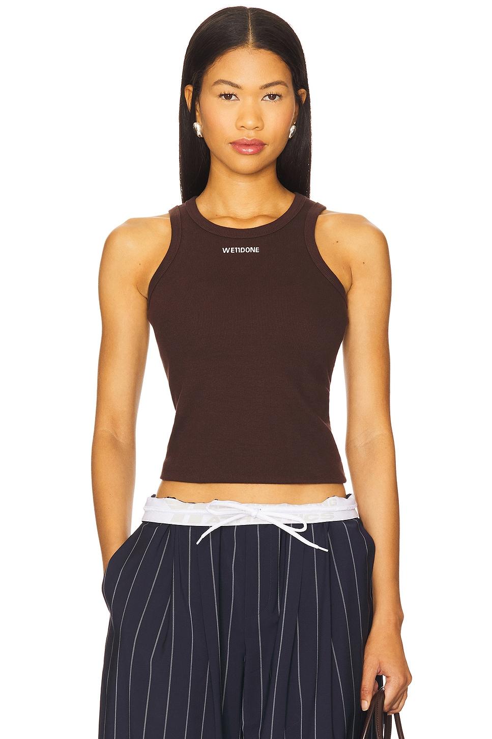 minimal logo tank top