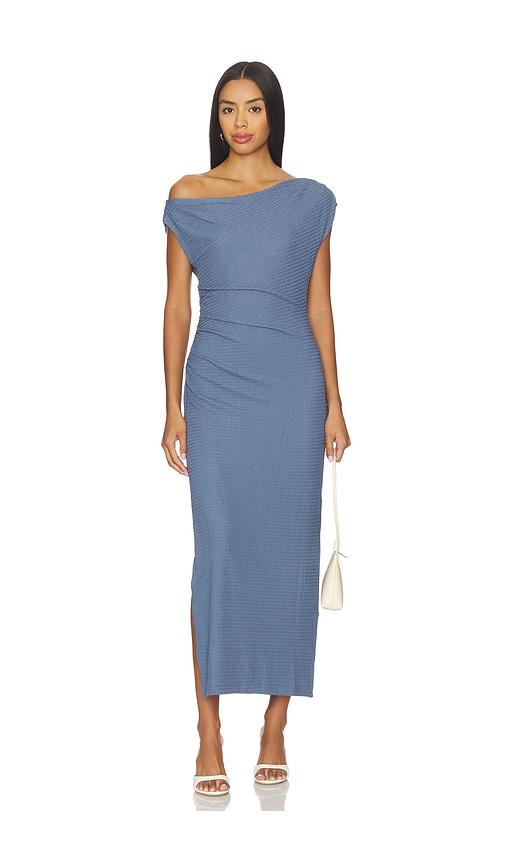 minkpink freya dress in blue.
