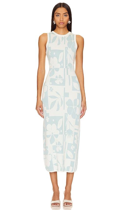 minkpink lacy midi dress in white.