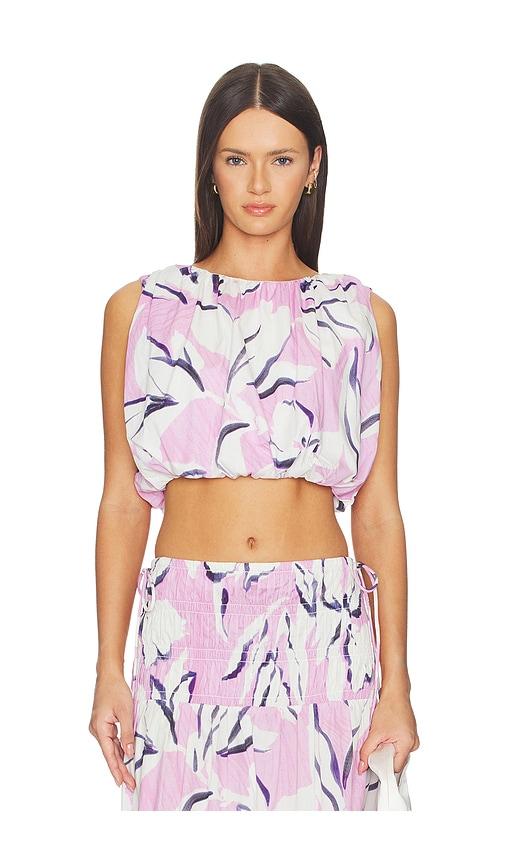 minkpink paloma bubble top in pink.