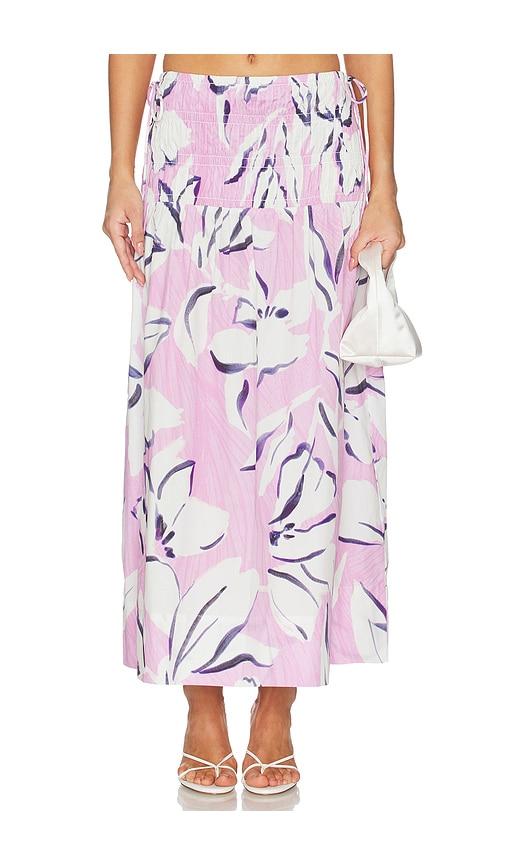 minkpink paloma maxi skirt in pink.
