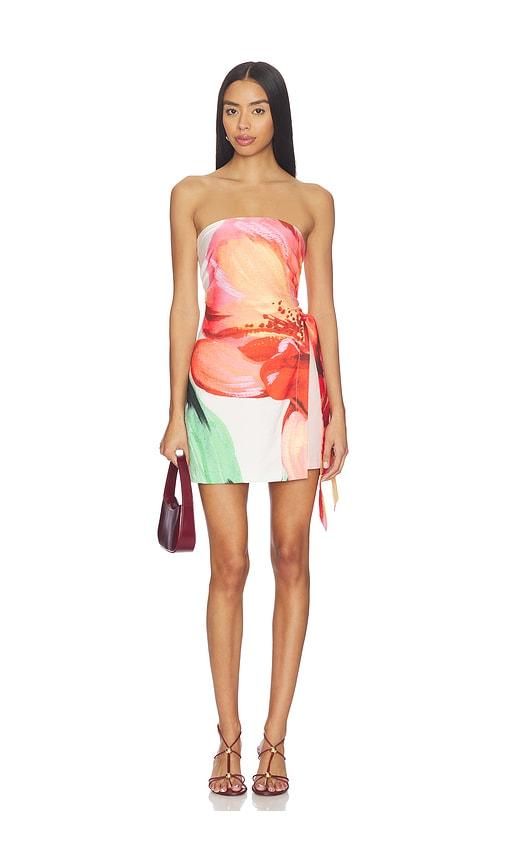 minkpink zinnia tie side mini dress in pink.