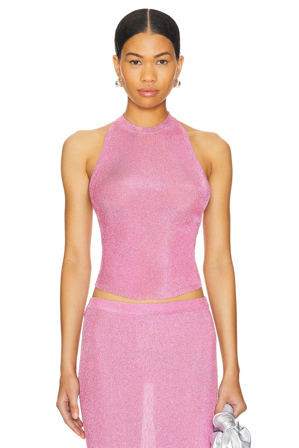 minnie metallic knit halter