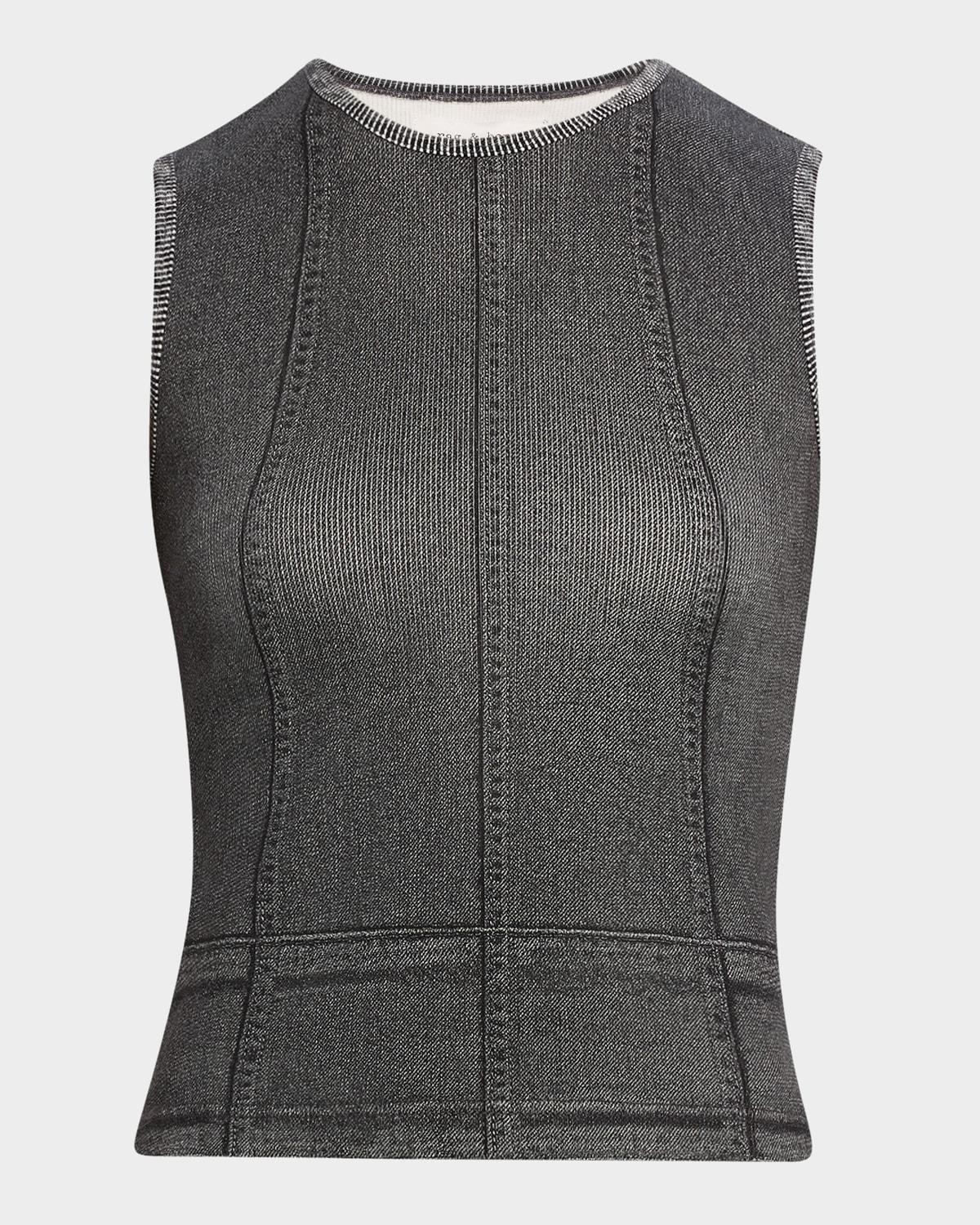 miramar ribbed muscle tank top