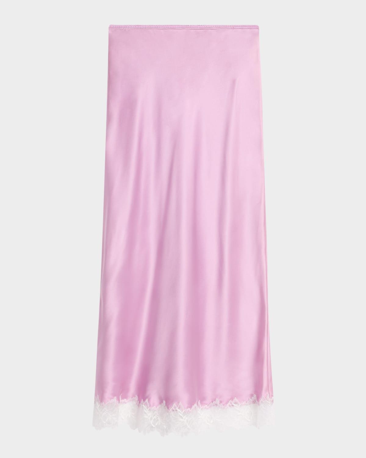 miranda bias-cut silk skirt