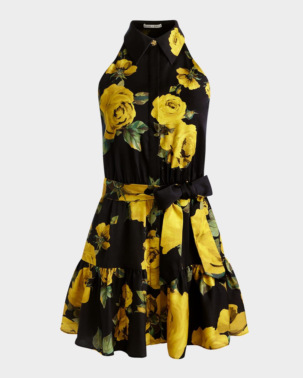 miranda halter mini dress