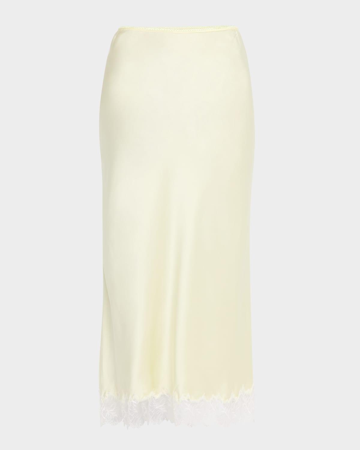 miranda scalloped lace bias-cut skirt