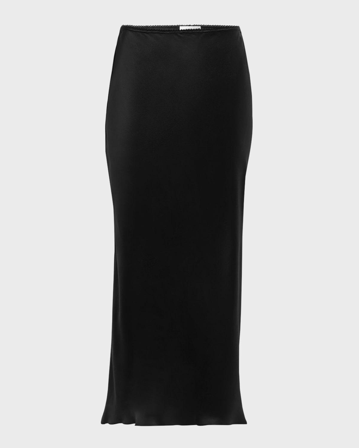 miranda silk midi skirt