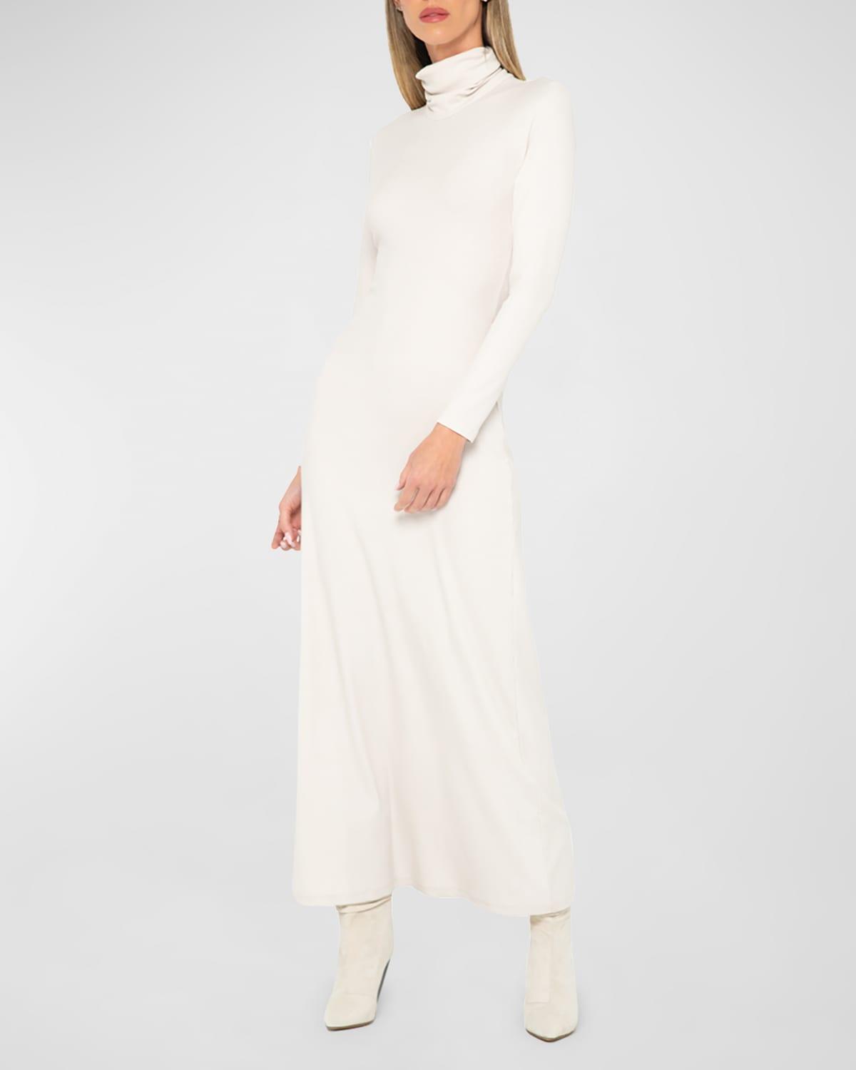 miranda turtleneck maxi dress