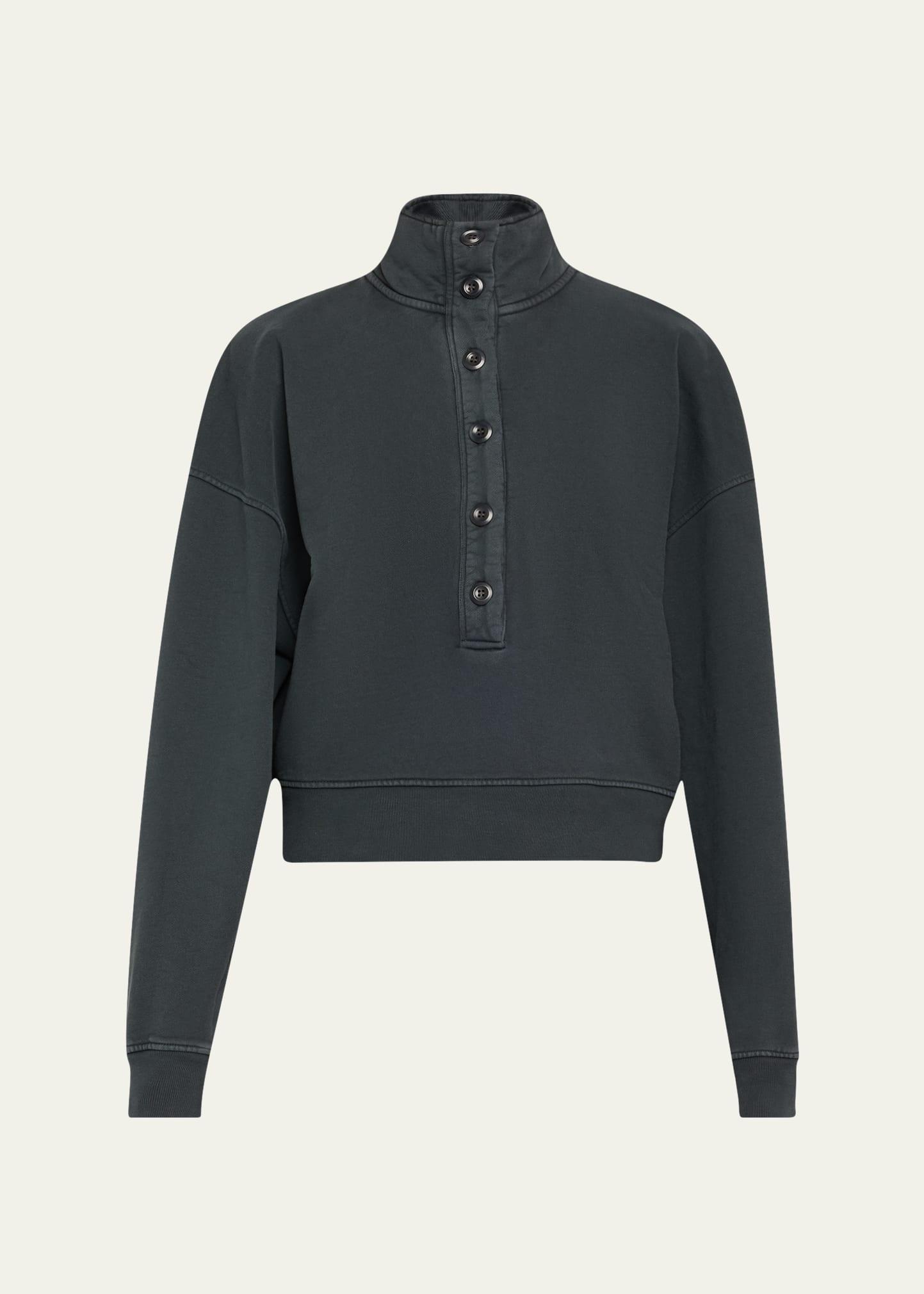 mirelle buttoned pullover sweatshirt
