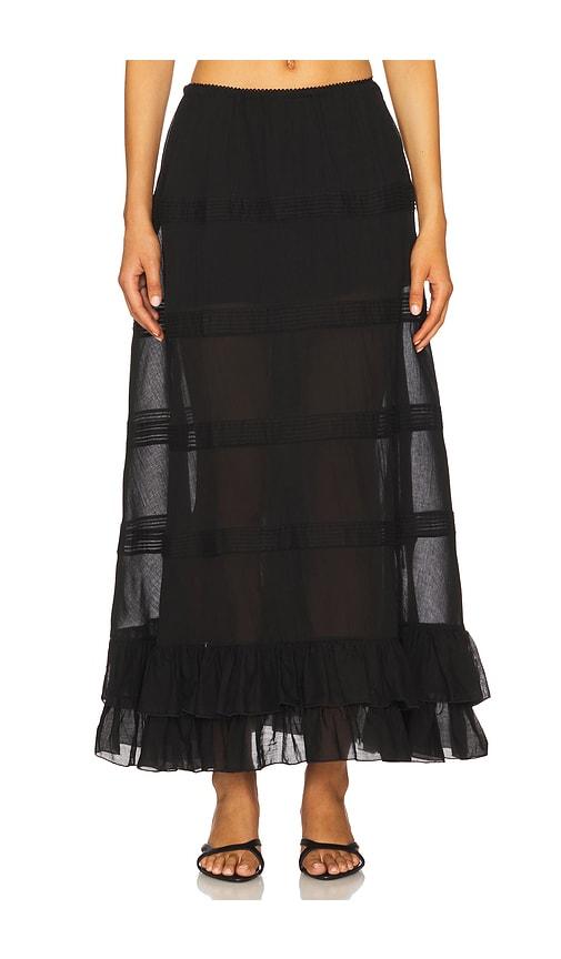 mirror palais maxi skirt in black.