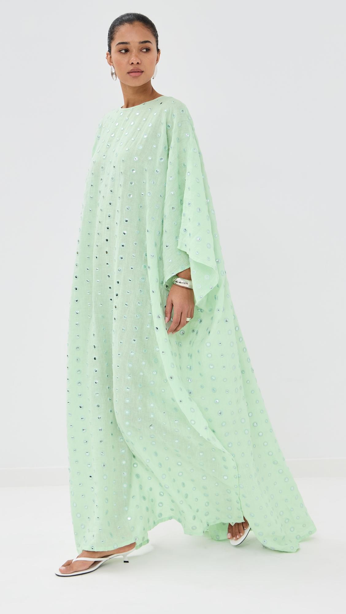 mirrored linen key hole dress