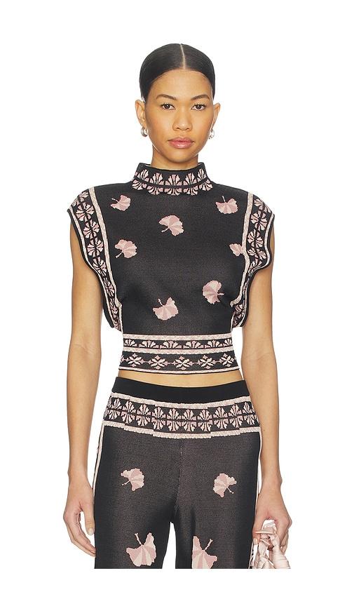 misa los angeles alva top in black.