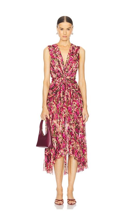misa los angeles ava dress in fuchsia.