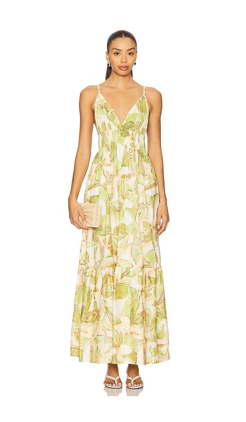 misa los angeles cintra dress in sage.