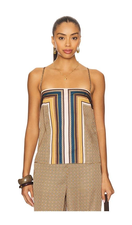 misa los angeles elva top in brown.