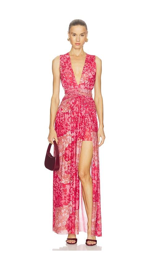 misa los angeles imani dress in red.
