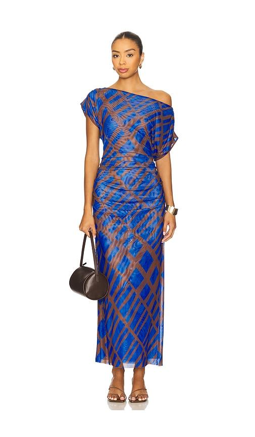 misa los angeles kiana dress in blue.