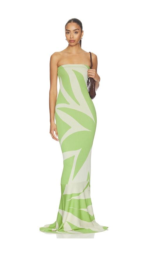 misa los angeles lalit dress in green.