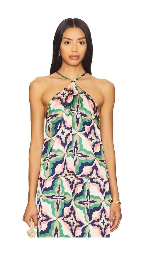 misa los angeles lina top in green,pink.