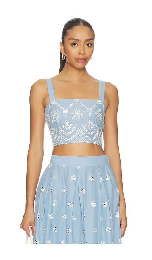 misa los angeles lois top in baby blue.