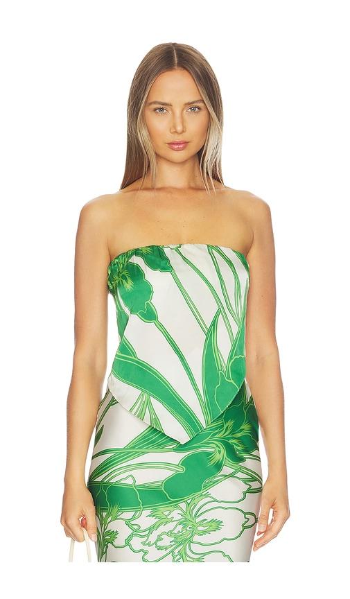 misa los angeles mae top in green,white.