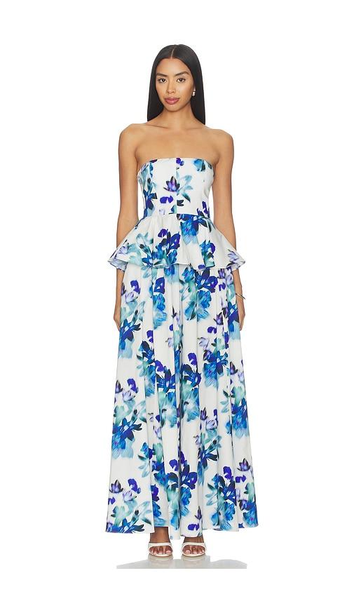 misa los angeles mattea dress in white,royal.