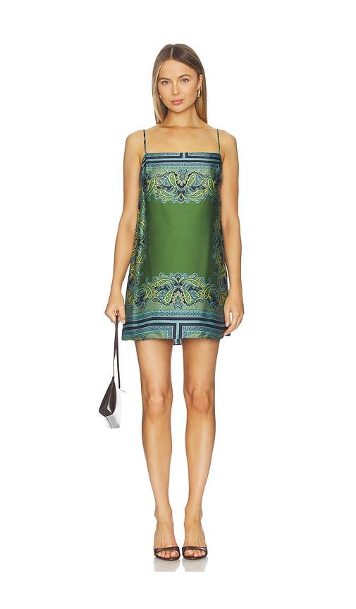 misa los angeles maxine dress in green,blue.