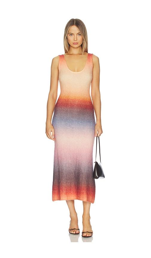misa los angeles rashka dress in orange,purple.