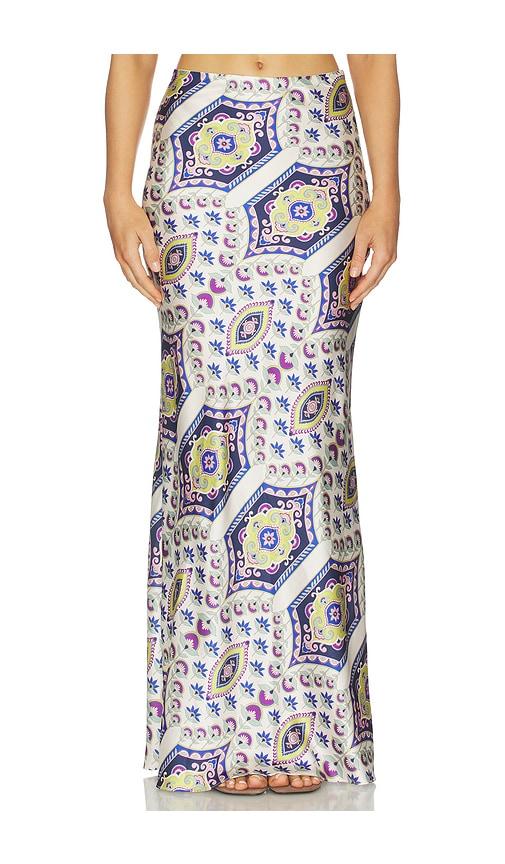 misa los angeles sierra skirt in ivory,purple.