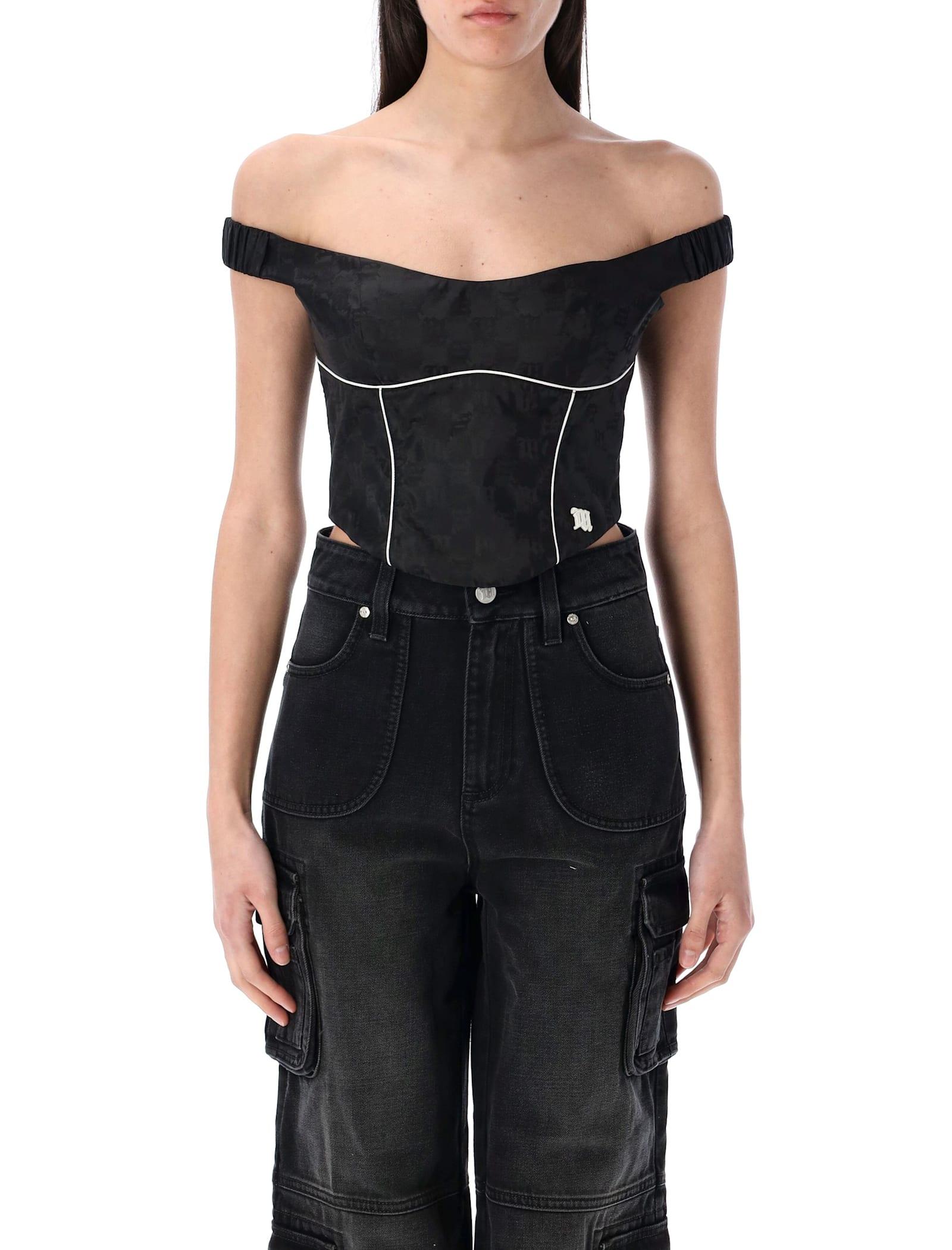 misbhv monogram nylon corset top
