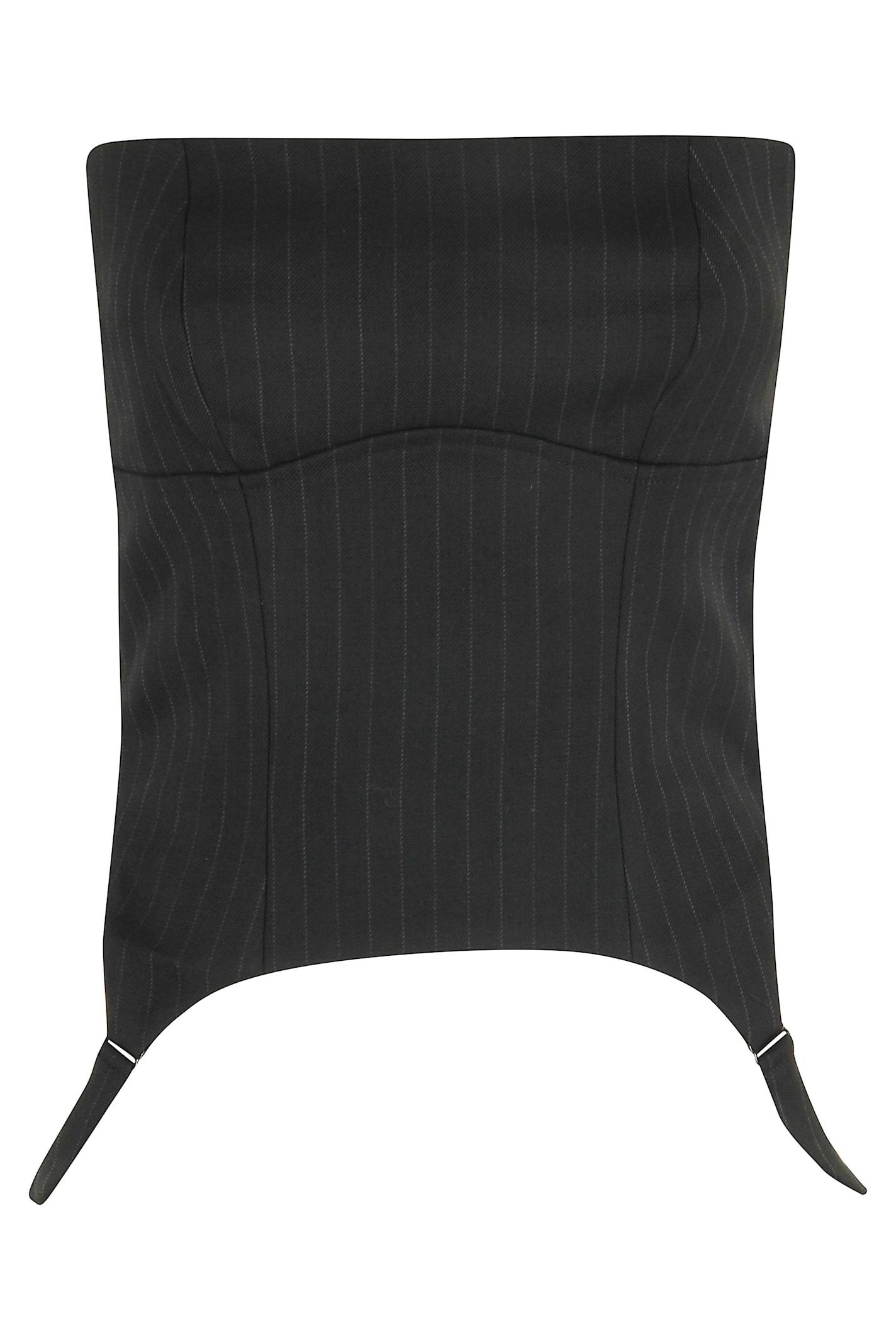 misbhv pinstripe corset top