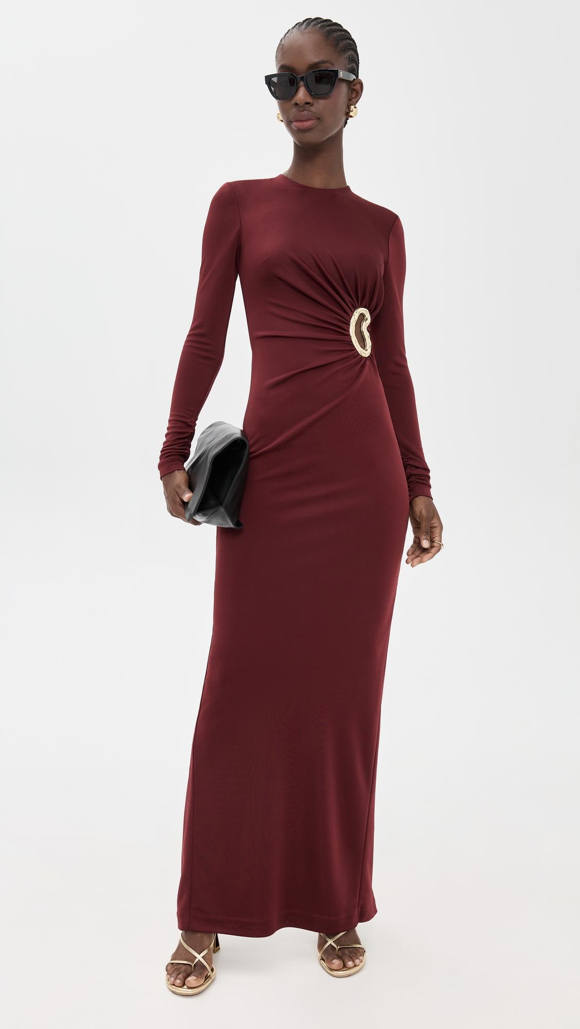 misha long sleeve maxi dress