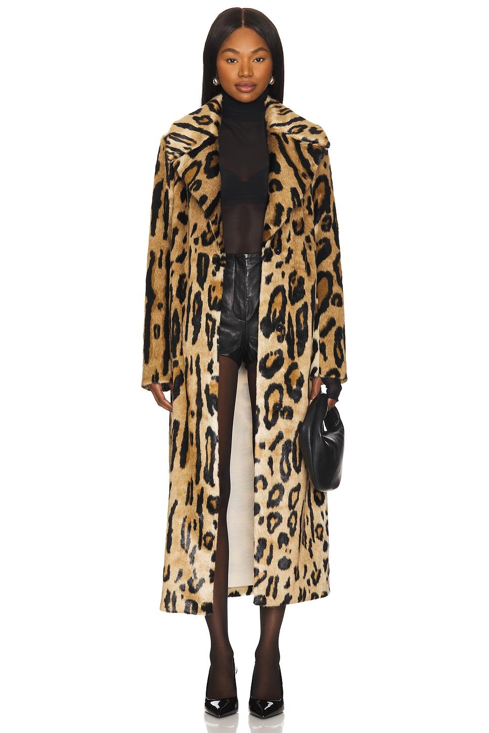 miss cindy faux fur overcoat
