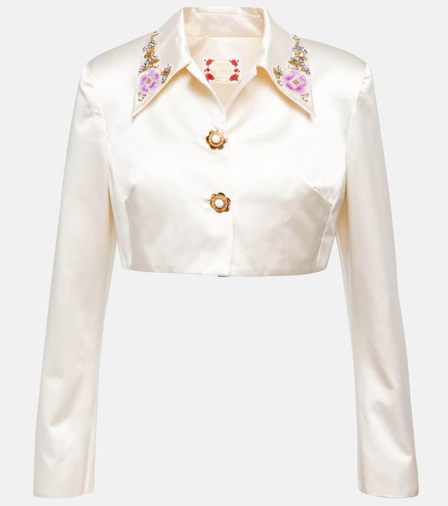 miss sohee bridal embellished silk jacket and top set