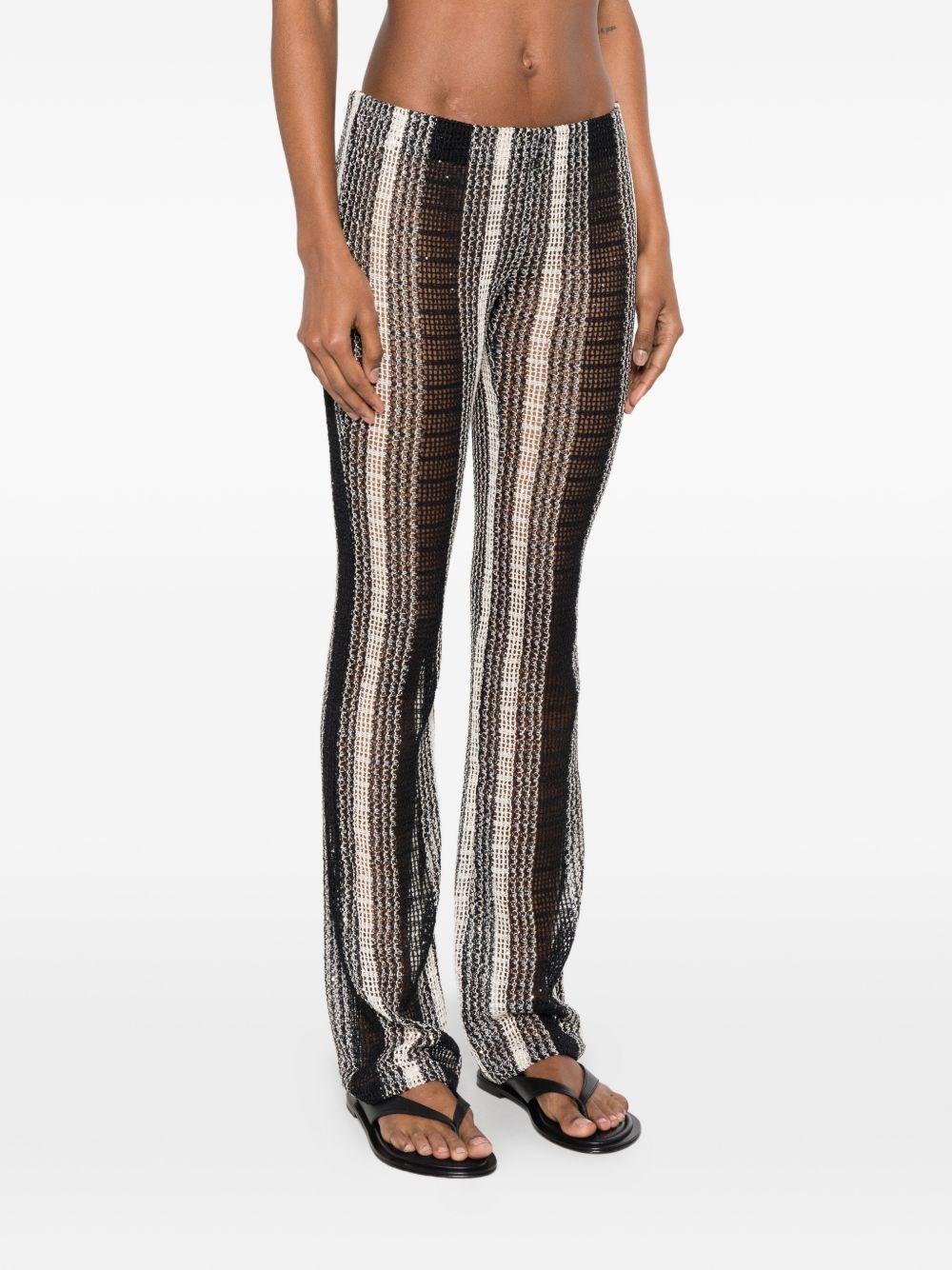 missoni beachwear trousers black cotton poliammide polyester - women