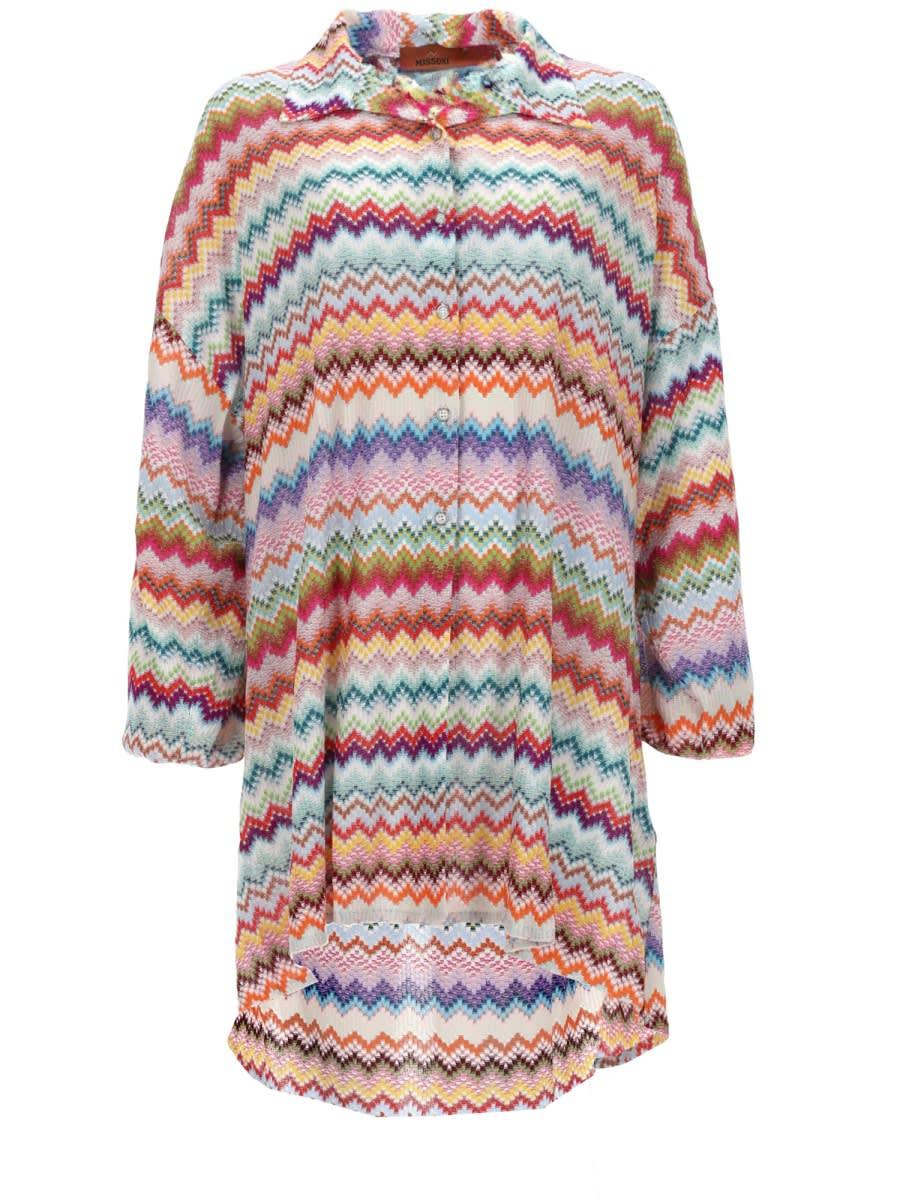 missoni blusa in viscosa lamé