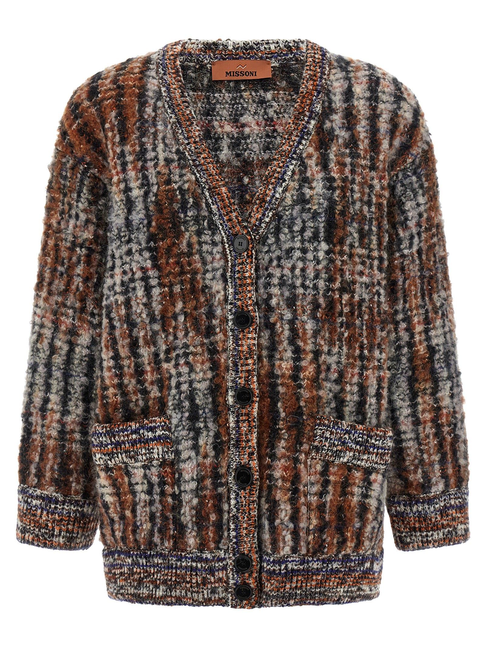 missoni bouclé wool cardigan