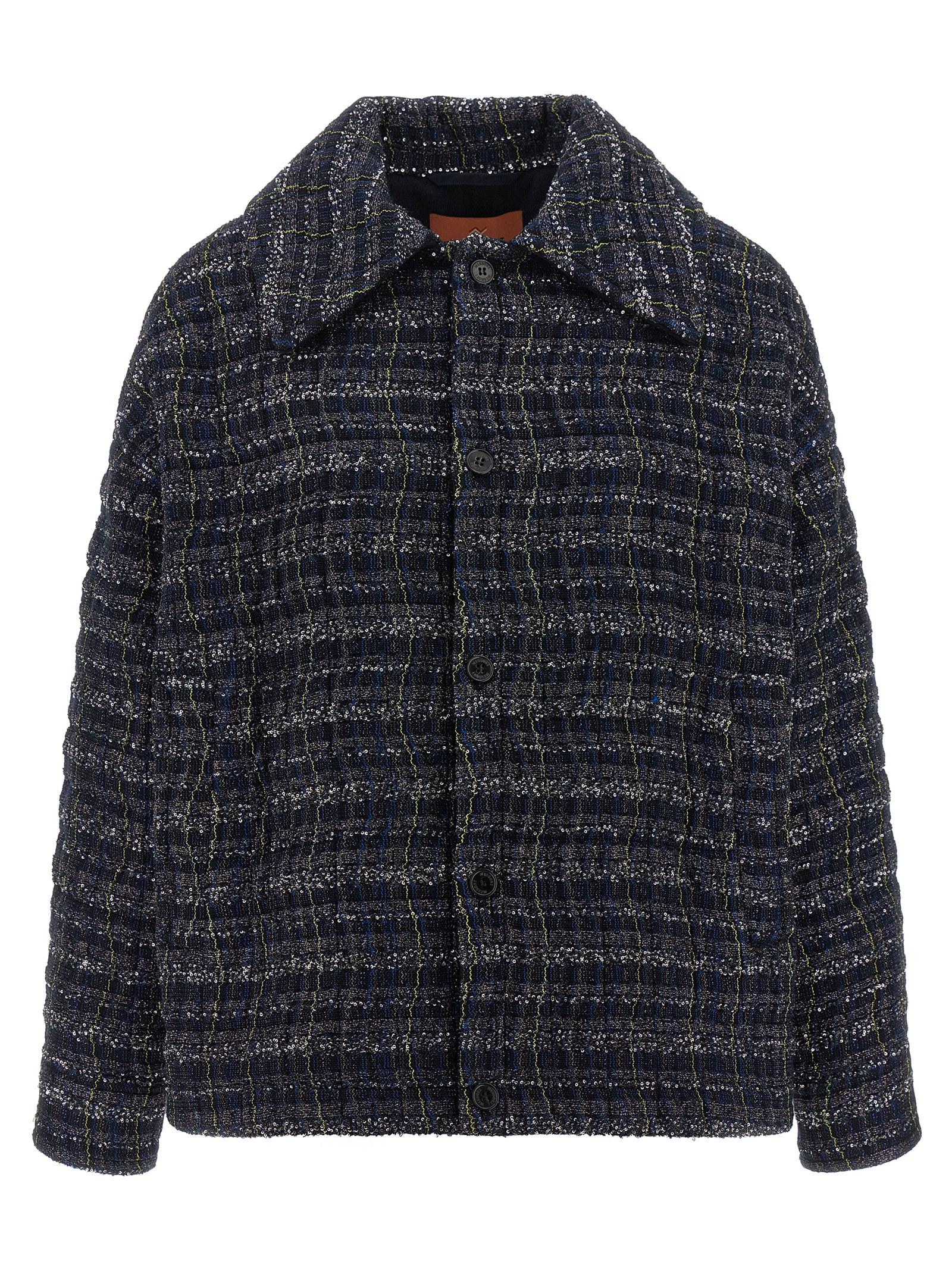 missoni caperdoni frame overshirt blue coats, trench coats - women