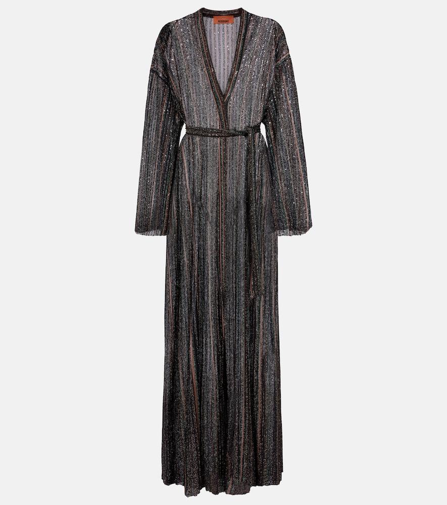 missoni chevron lamé cardigan