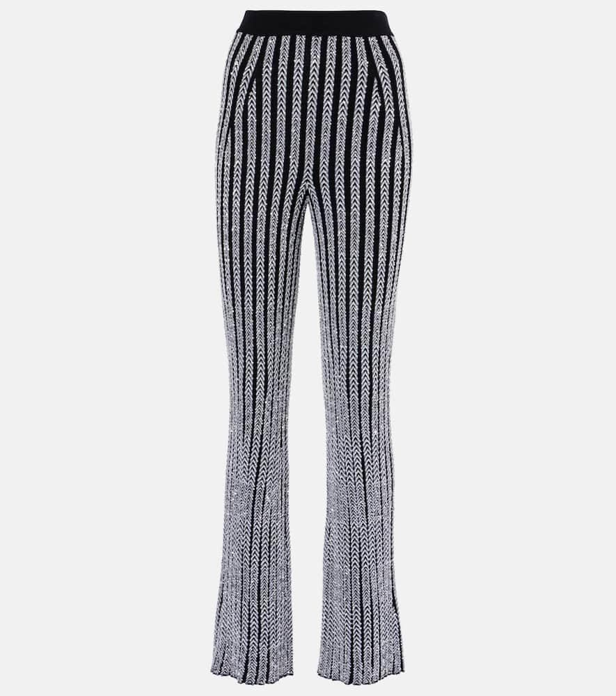 missoni chevron lamé flared pants