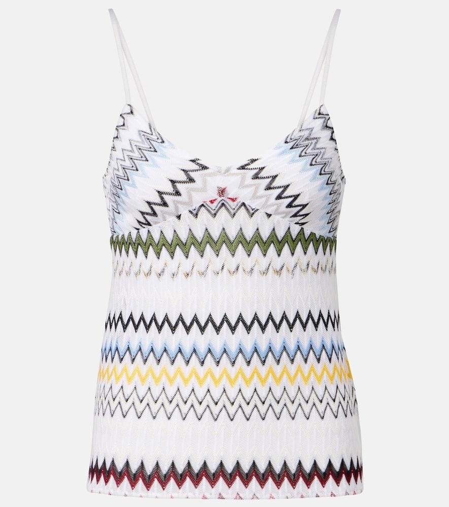 missoni chevron lamé tank top