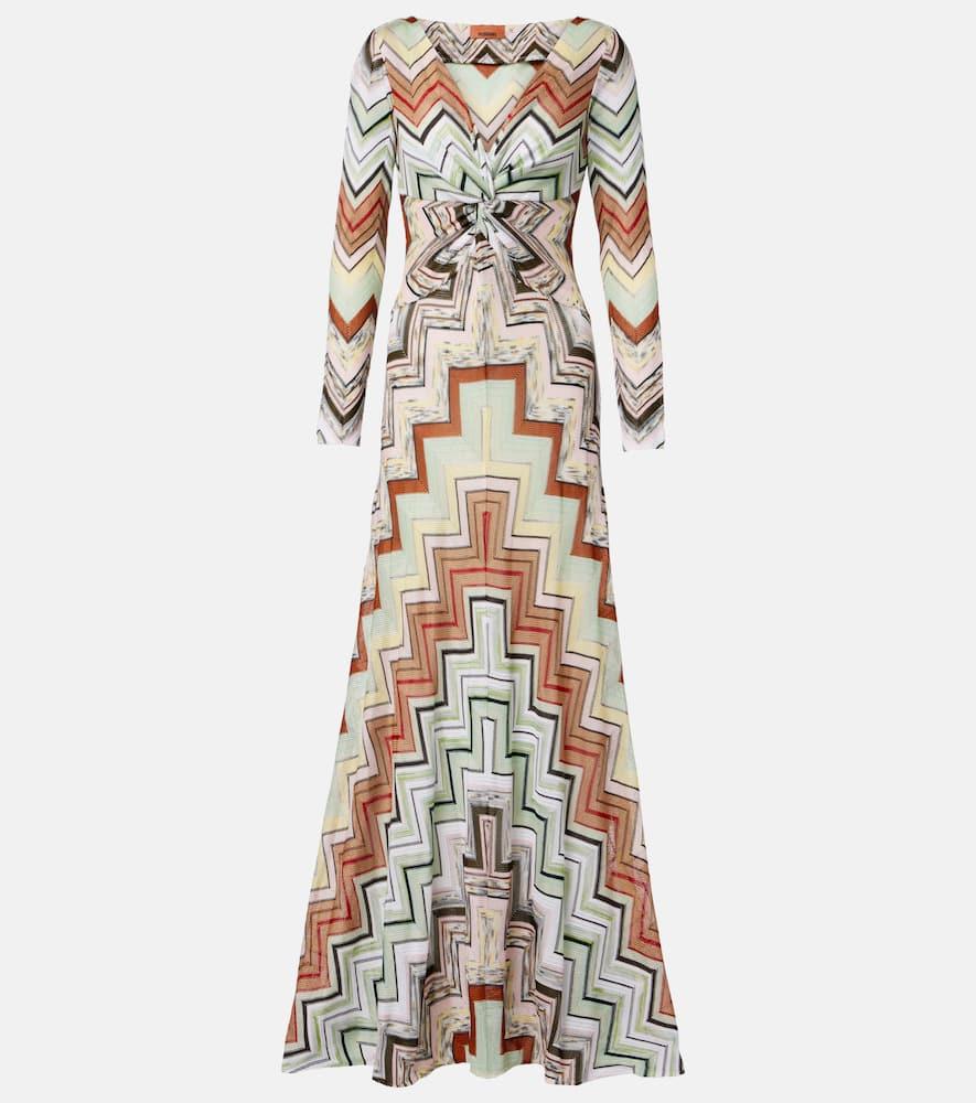 missoni chevron maxi dress