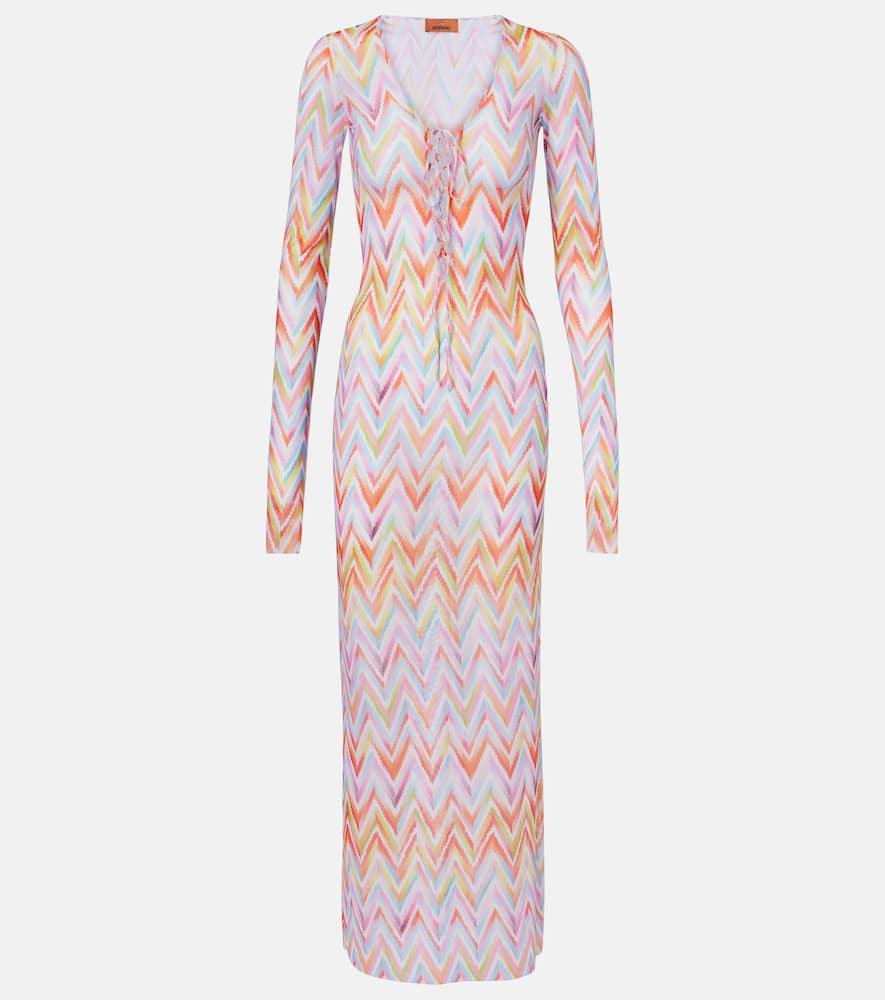 missoni chevron tulle beach dress